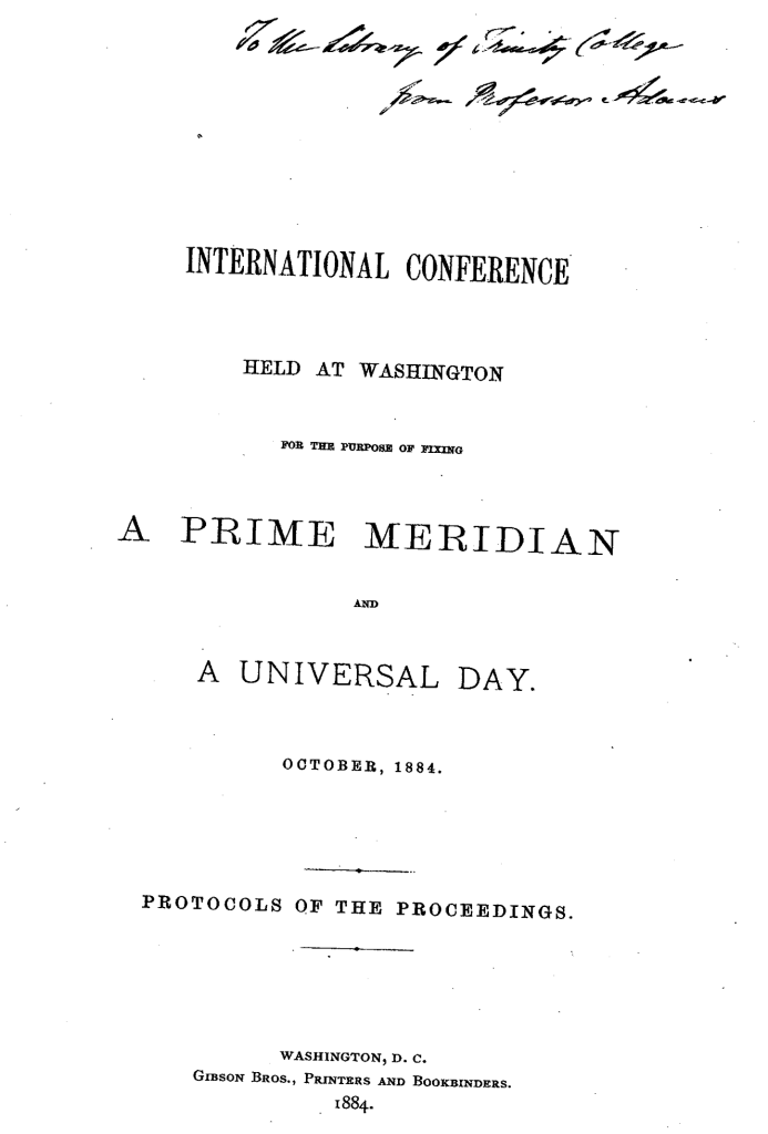Capa das actas da Conferência Internacional em Washington