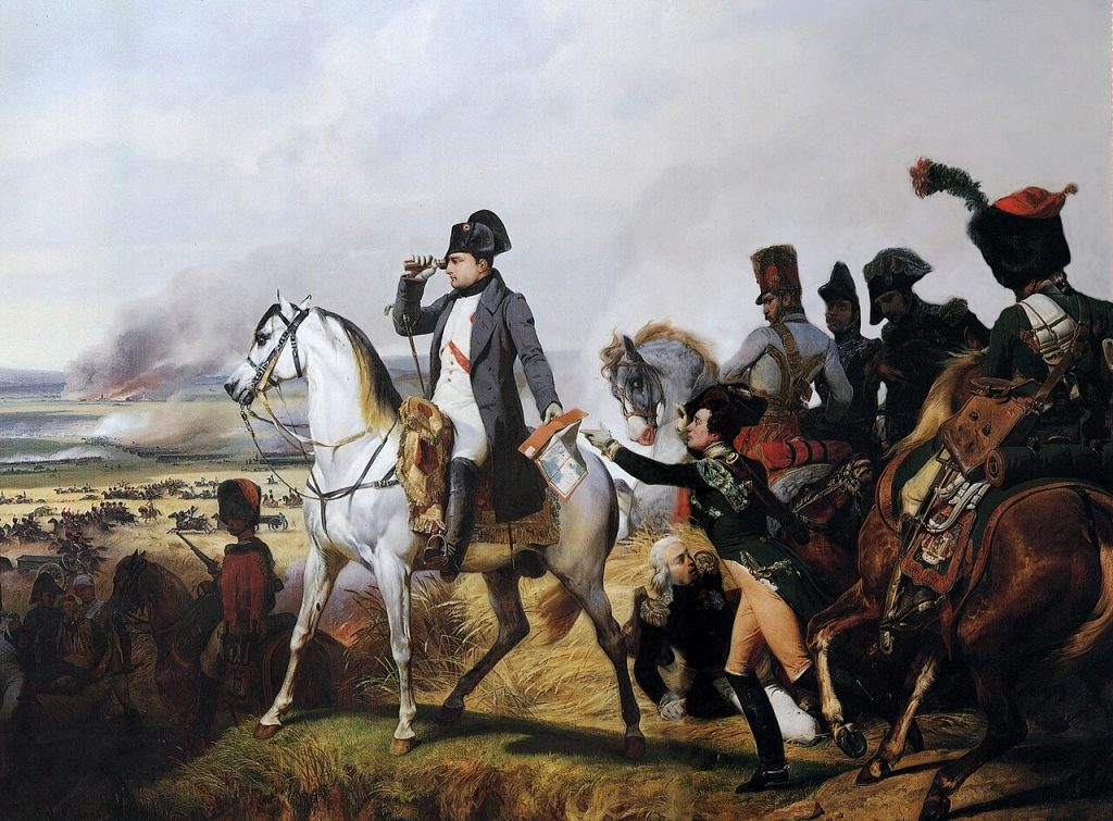 Napoleão, Batalha de Wagram, 6 de Julho de 1809. Uma obra de Horace Vernet.